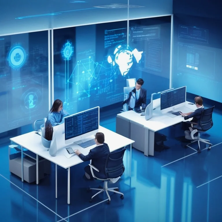 Collaborative AI project team at AIDevMax